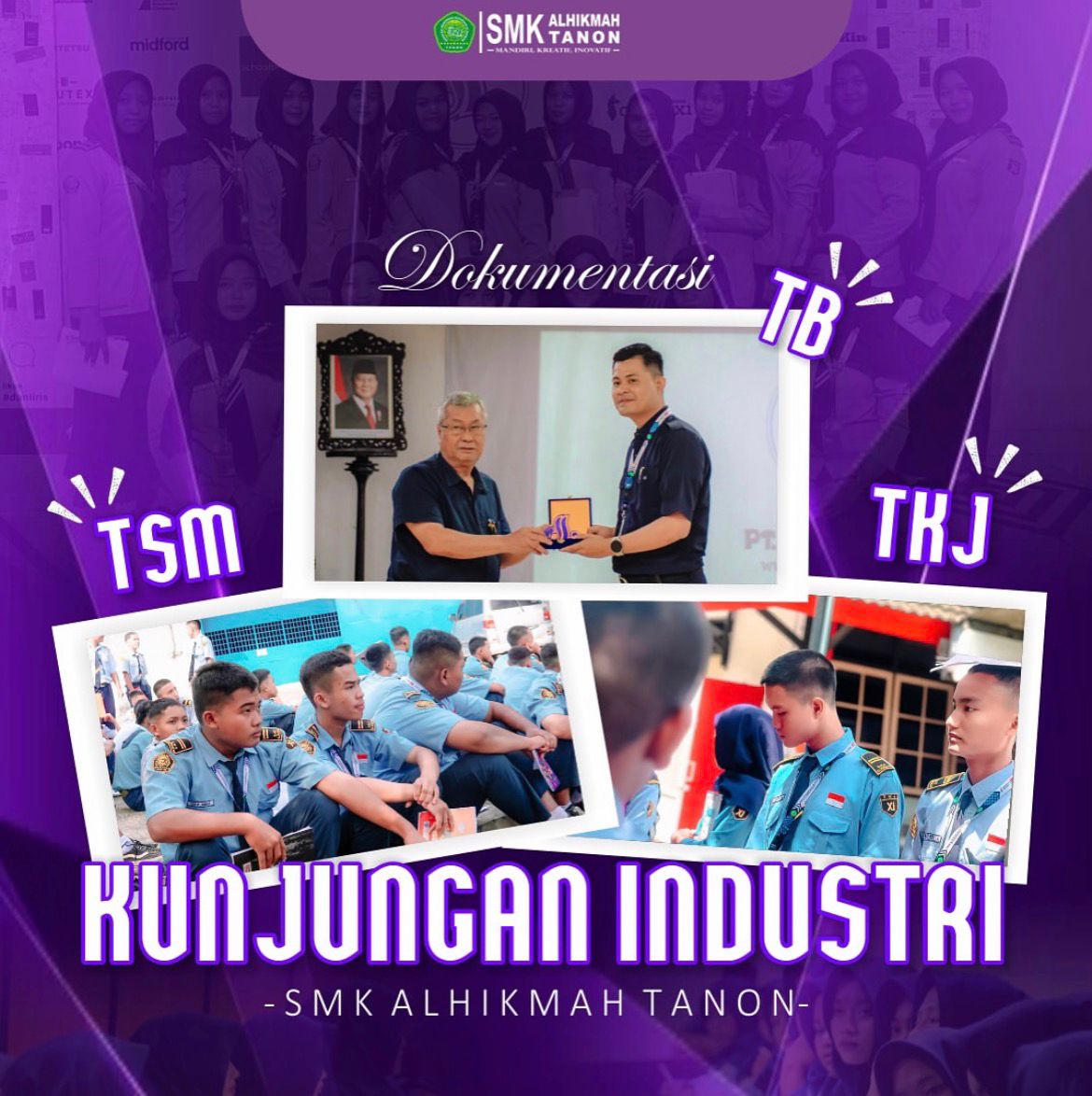 Menjadi Agenda Rutin Sekolah; Siswa Kelas X dan XI SMK Al Hikmah Tanon Laksanakan Kunjungan Industri ke Sukoharjo, Yogyakarta, dan Semarang